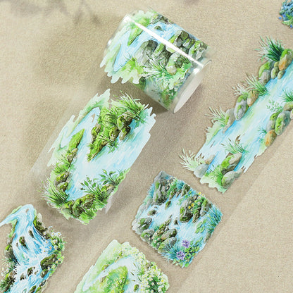 Stream Whispers Among The Rocks PET Tape for journaling, scrapbooking and collage