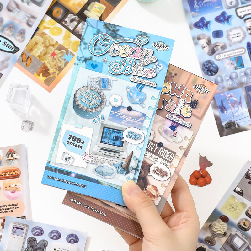 My Ideal Home Series Sticker Book featuring book, and home designs for journaling, scrapbooking and collage