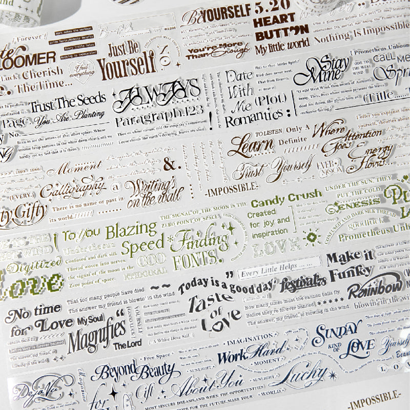 Slow writing series Die Cutting Synthetic Paper Tape for journaling, scrapbooking and collage