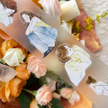5cm*333cm Waiting Die Cutting Washi/PET/Fog PET Tape for journaling, scrapbooking and collage