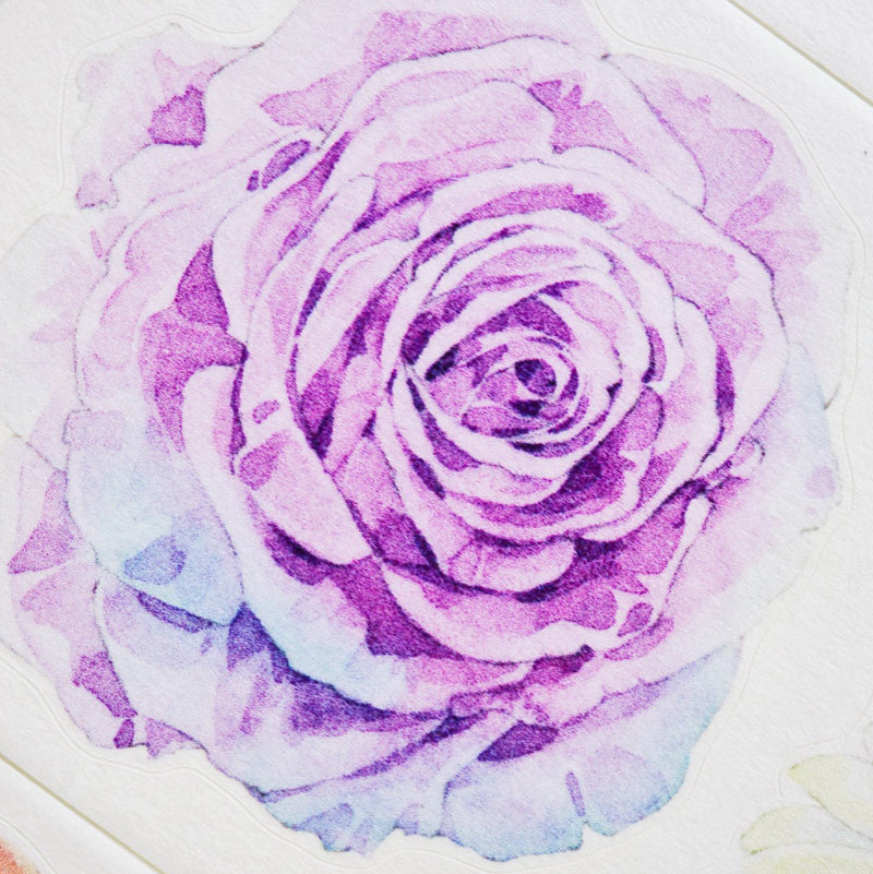 4.5cm*100cm Soft silk flowers Die Cutting Washi/PET Tape featuring flower designs for journaling, scrapbooking and collage