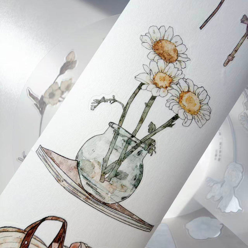 Whole Roll 6cm*10m Small Things Notes Die Cutting Washi/PET/Fog PET Tape for journaling, scrapbooking and collage