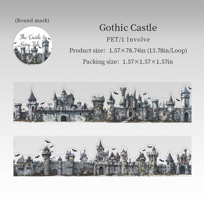 Fairy Tales Castles Series Die Cutting PET Tape