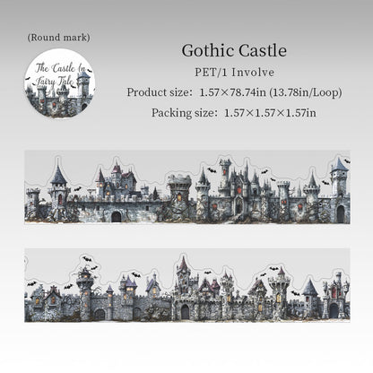 Fairy Tales Castles Series Die Cutting PET Tape