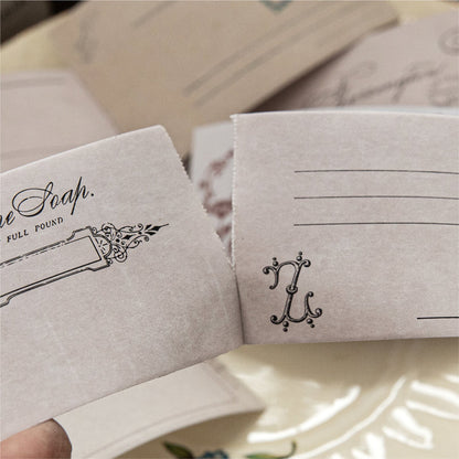Memo Blank Signature Series White Kraft Paper Tape featuring white designs for journaling, scrapbooking and collage