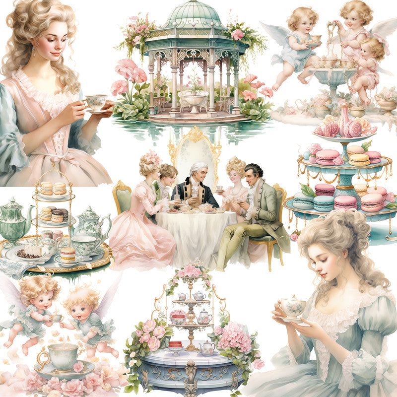 Retro Garden afternoon tea Sticker