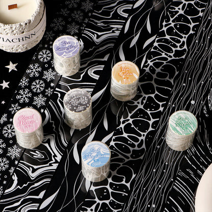 Cloud wisps Series PET Tape featuring cloud designs for journaling, scrapbooking and collage