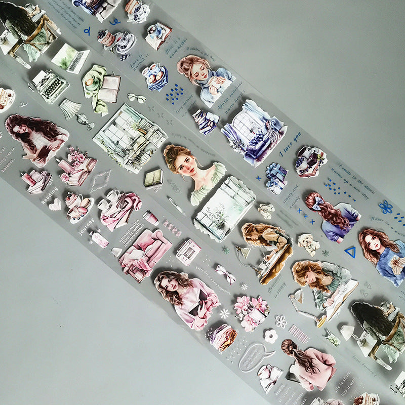 Stay Home Series PET Tape featuring home designs for journaling, scrapbooking and collage