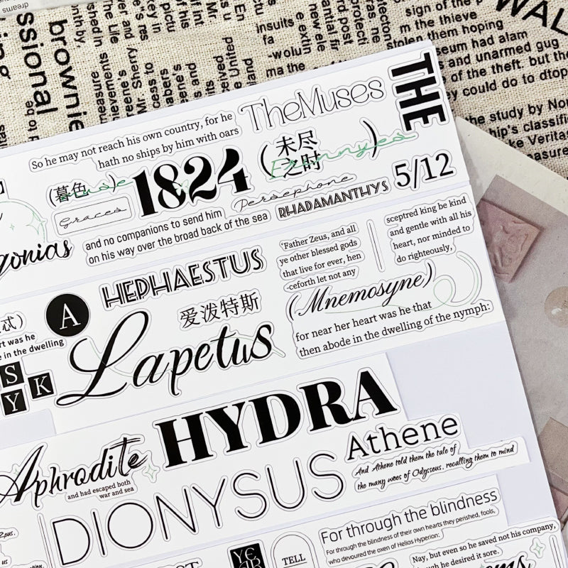 5cm*100cm Retro script Die Cutting Synthetic Paper/PET Tape featuring retro designs for journaling, scrapbooking and collage