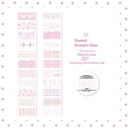 Healing Heart Series Die Cutting Writing Paper Tape