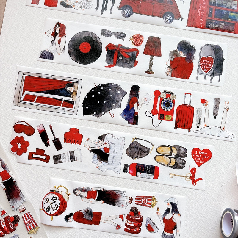 Whole Roll 6cm*5m Mofei Die Cutting Washi/PET/Fog PET Tape