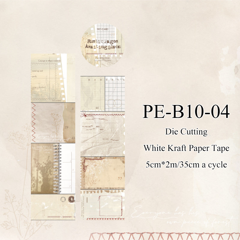Collage Gallery Series Die Cutting White Kraft Paper Tape
