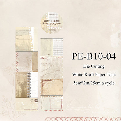 Collage Gallery Series Die Cutting White Kraft Paper Tape