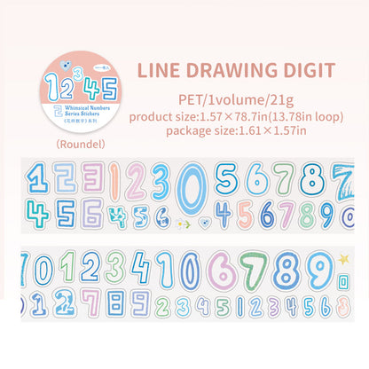 Variety Number Series Die Cutting PET Tape