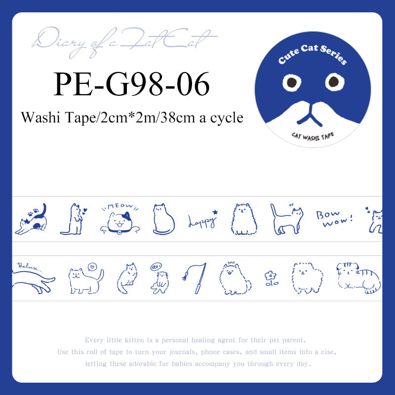 Cute Cat Series Washi Tape