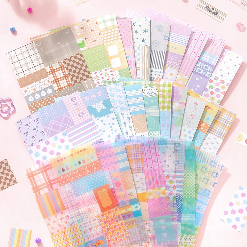 Cotton Notebook Series Sticker Book featuring book designs for journaling, scrapbooking and collage