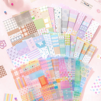 Cotton Notebook Series Sticker Book featuring book designs for journaling, scrapbooking and collage