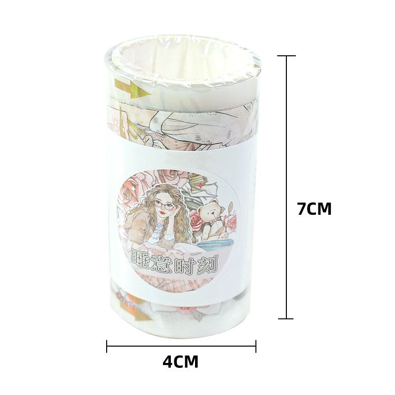 Sleepiness Moment Die Cutting Fog PET Tape for journaling, scrapbooking and collage