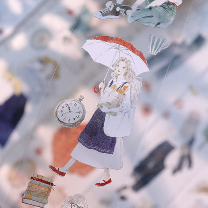 5.5cm*100cm Living Condition Die Cutting Washi/PET Tape for journaling, scrapbooking and collage