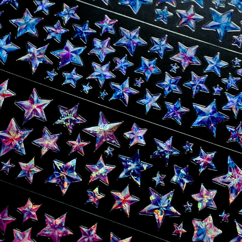 Whole Roll 6cm*5m Star Dust Wandering Die Cutting Shell Light PET Tape