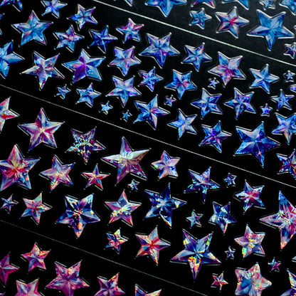 Whole Roll 6cm*5m Star Dust Wandering Die Cutting Shell Light PET Tape