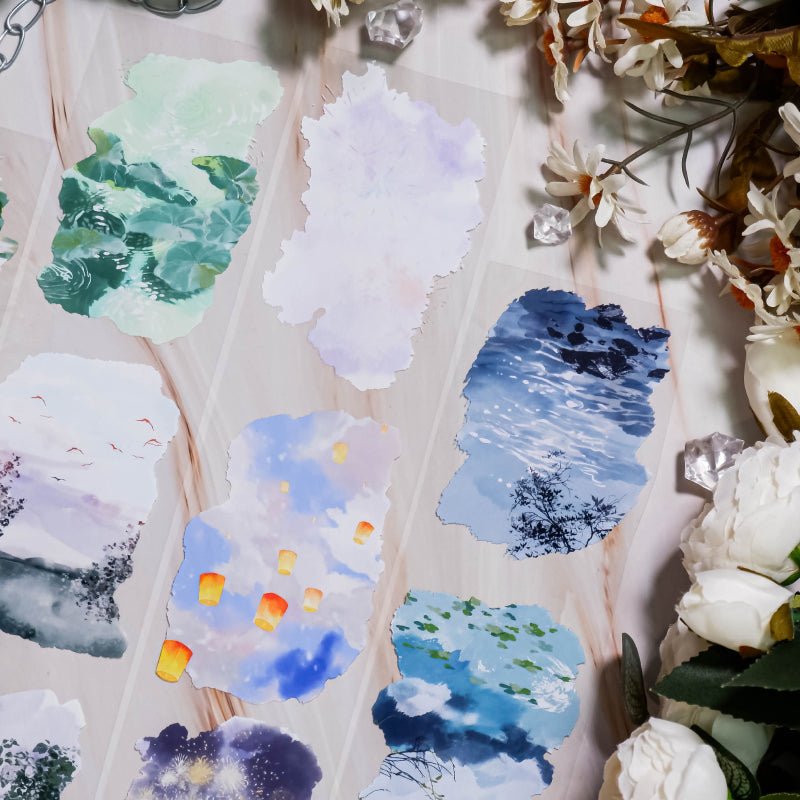 Whole Roll 6.5cm*5m Dreamlike Scenery PET Tape featuring dream designs for journaling, scrapbooking and collage
