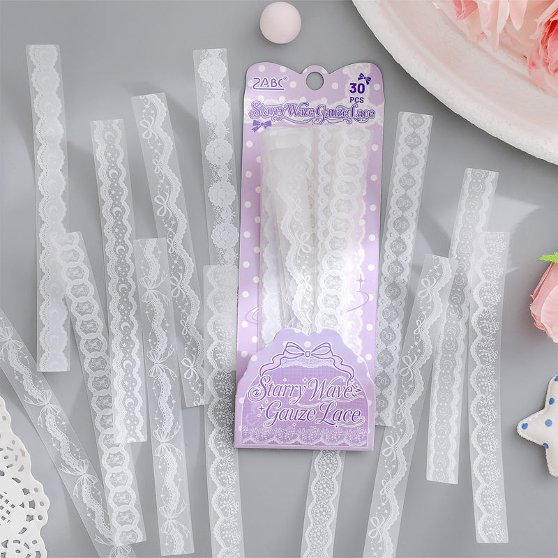 Lace Wander Series Sticker featuring lace designs for journaling, scrapbooking and collage