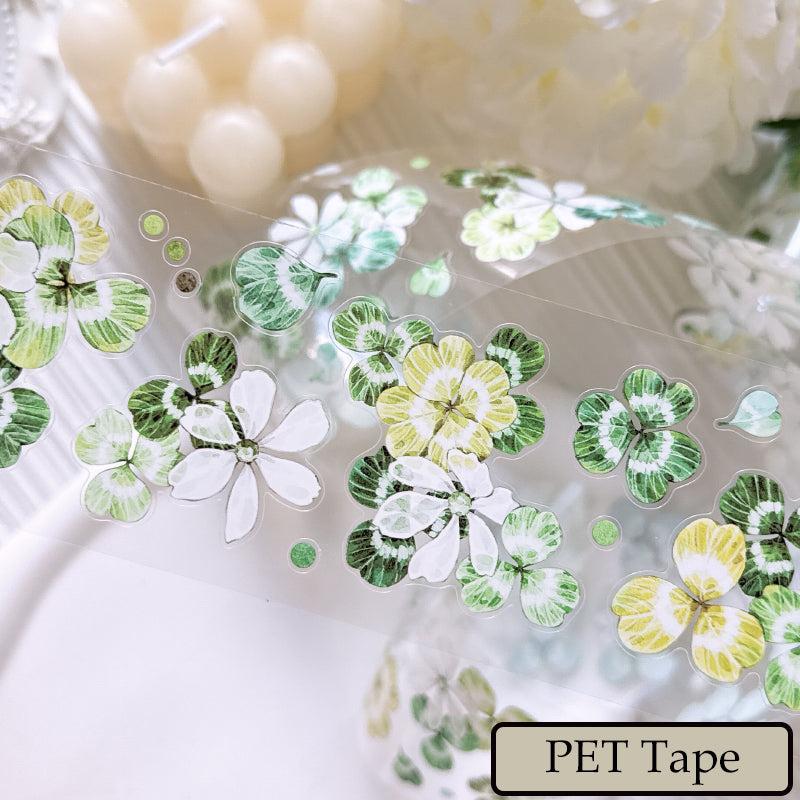 5.5cm*100cm Searching for luck Die Cutting Washi/PET Tape