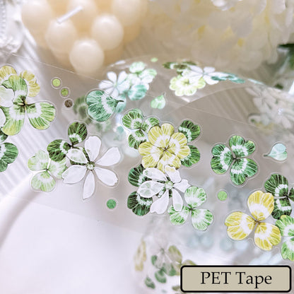 5.5cm*100cm Searching for luck Die Cutting Washi/PET Tape