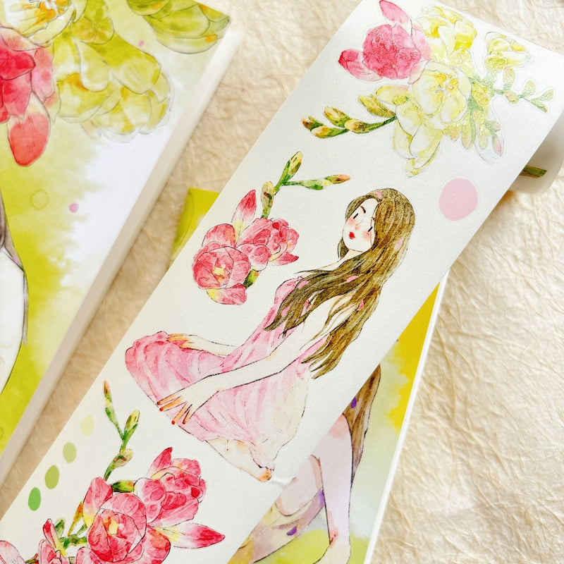 Whole Roll 6cm*5m Appearance Die Cutting Washi/PET/Fog PET Tape for journaling, scrapbooking and collage