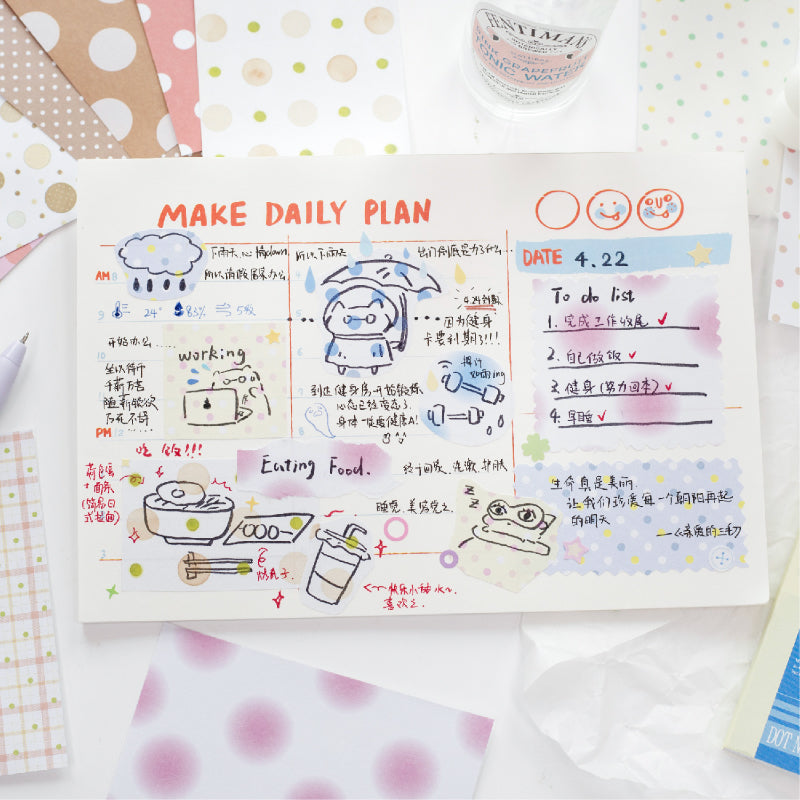 Dot Private Collection Series Sticker Book featuring book designs for journaling, scrapbooking and collage