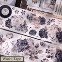 6cm*125cm Cloud Ink Flower Clusters Die Cutting Washi/PET/Shell Light Washi/PET Tape