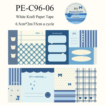 Colorful Diary Series White Kraft Paper Tape