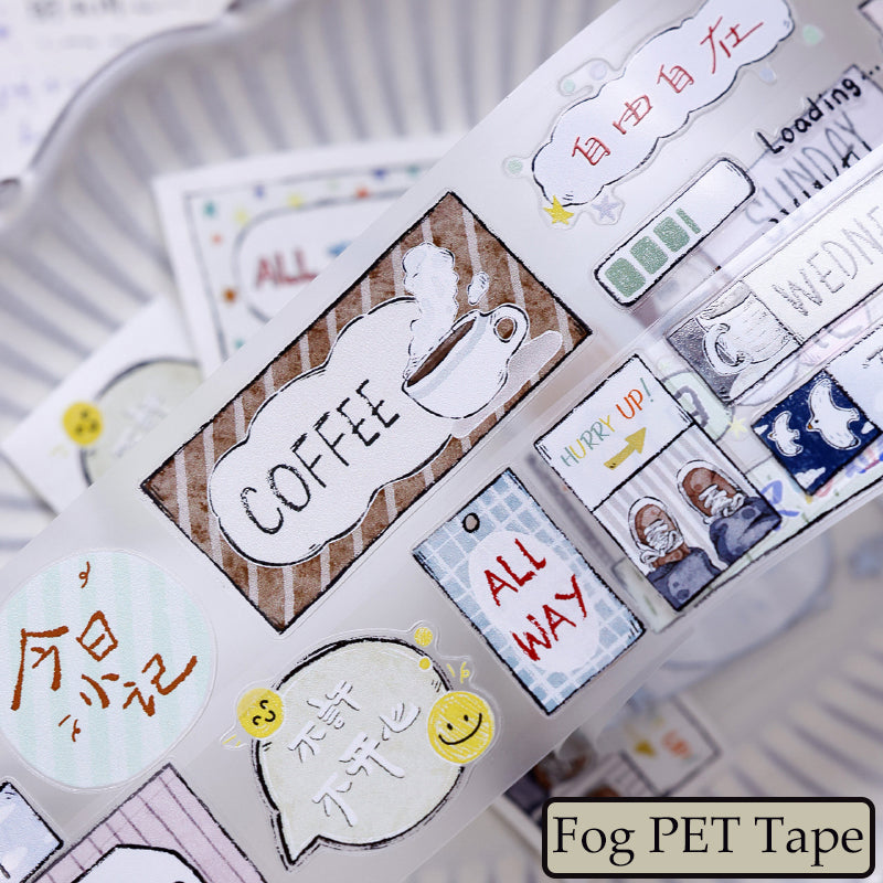3cm*75cm Many Marks Die Cutting Washi/Fog PET Tape