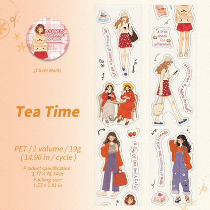 The orange flavored girl series Die Cutting PET Tape