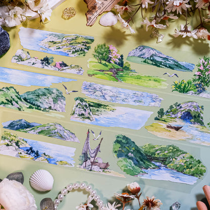 7cm*100cm By the lake PET Tape for journaling, scrapbooking and collage