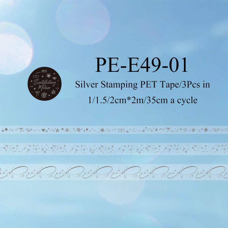 Silver Special Issue Series Silver Stamping PET Tape Set