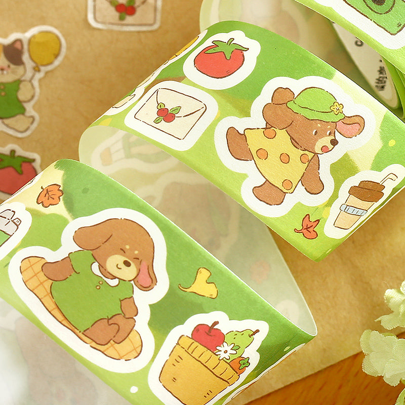 Forest Cute Friends Series Die Cutting Washi Tape