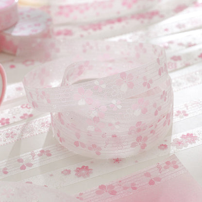 Spring Blossom Words Series Flash PET Tape featuring spring designs for journaling, scrapbooking and collage