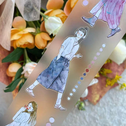 Whole Roll 6cm*10m Congcong Die Cutting Washi/PET/Fog PET Tape for journaling, scrapbooking and collage