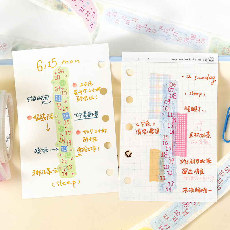 Tea Bag Little Bird Diary Series Die Cutting Washi Tape featuring tea, and bird designs for journaling, scrapbooking and collage