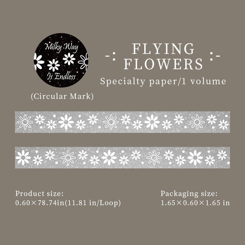 Milky Way Series Flash Silver Special Paper Tape
