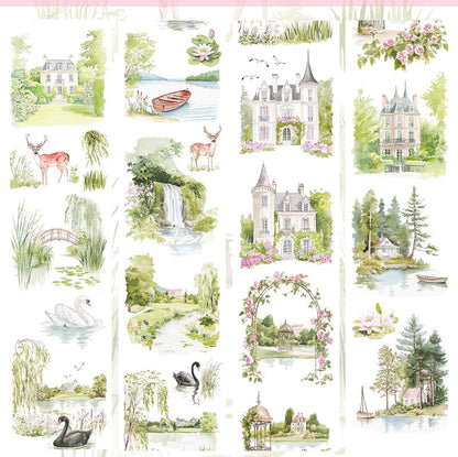 Whole Roll 6.5cm*3m Dreaming Garden Die Cutting PET Tape
