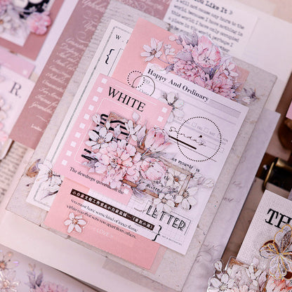 Fluffy flower petals Die-Cutting Washi Tape - Sample 150cm