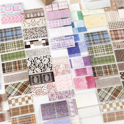 Time Weaving Machine Series Die Cutting White Kraft Paper Tape featuring white designs for journaling, scrapbooking and collage