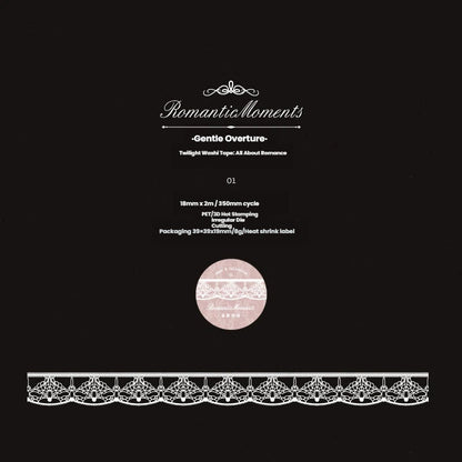 Romantic Moments Series Silver Stamping PET Tape