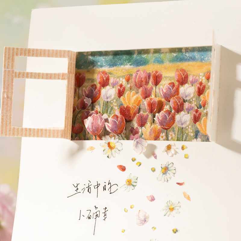 Sea of flowers series Washi Tape featuring flower, and sea designs for journaling, scrapbooking and collage