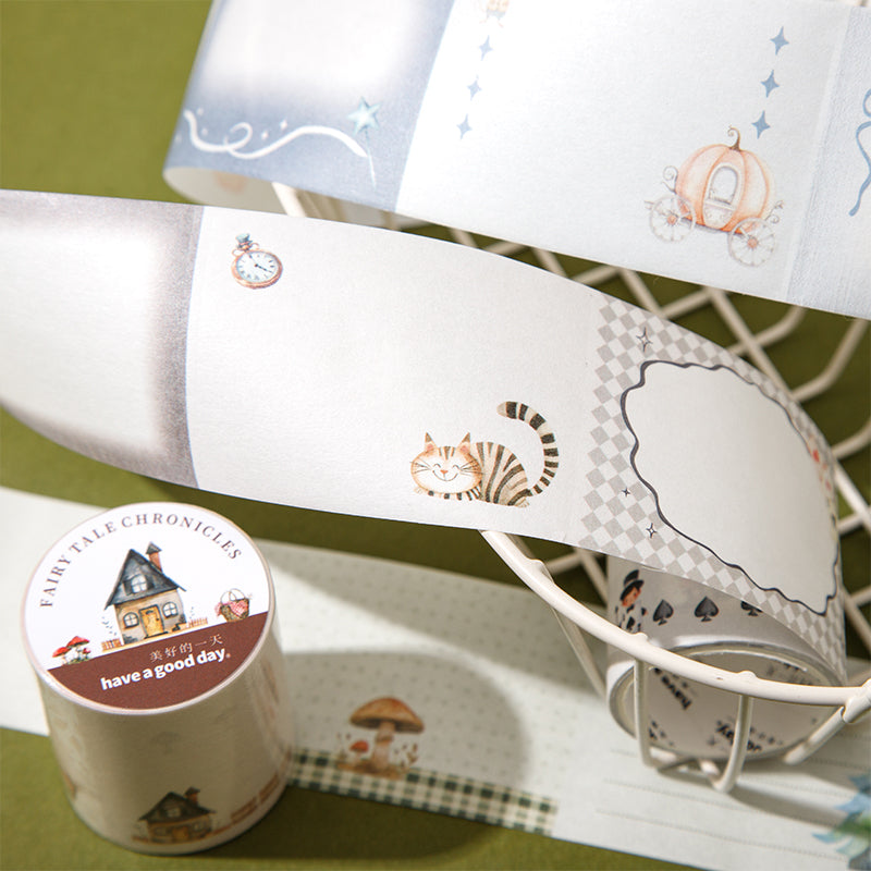 Fairy Tale Chronicle Series Die Cutting Washi Tape featuring fairy, and tale designs for journaling, scrapbooking and collage