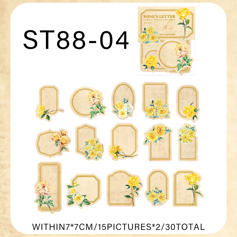 The Letters of the Rose Sticker