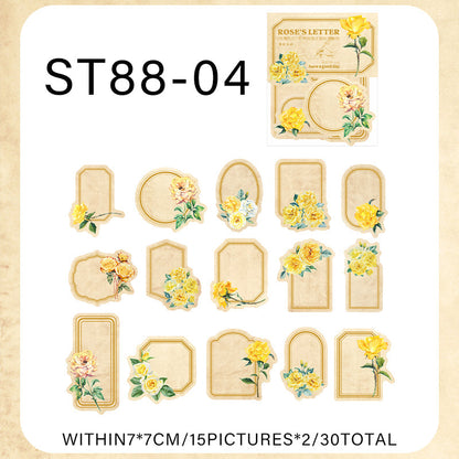The Letters of the Rose Sticker